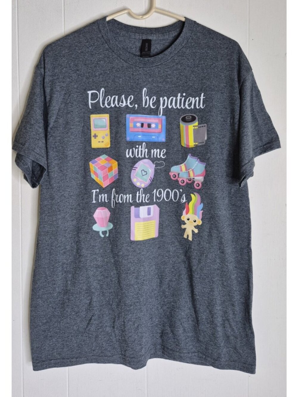Gildan I'm From The 90's Gray T-shirt Unisex Size L